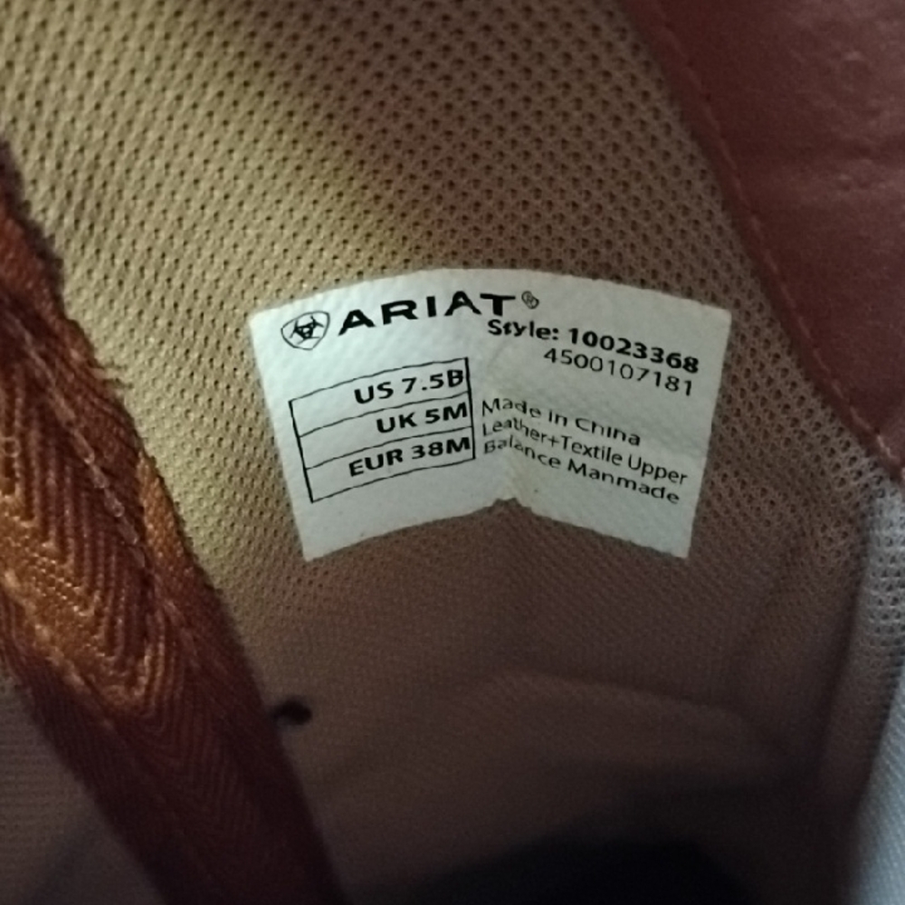 Ariat Digital Camo Heeled Boots with Flag Detail - Picture 7 of 14